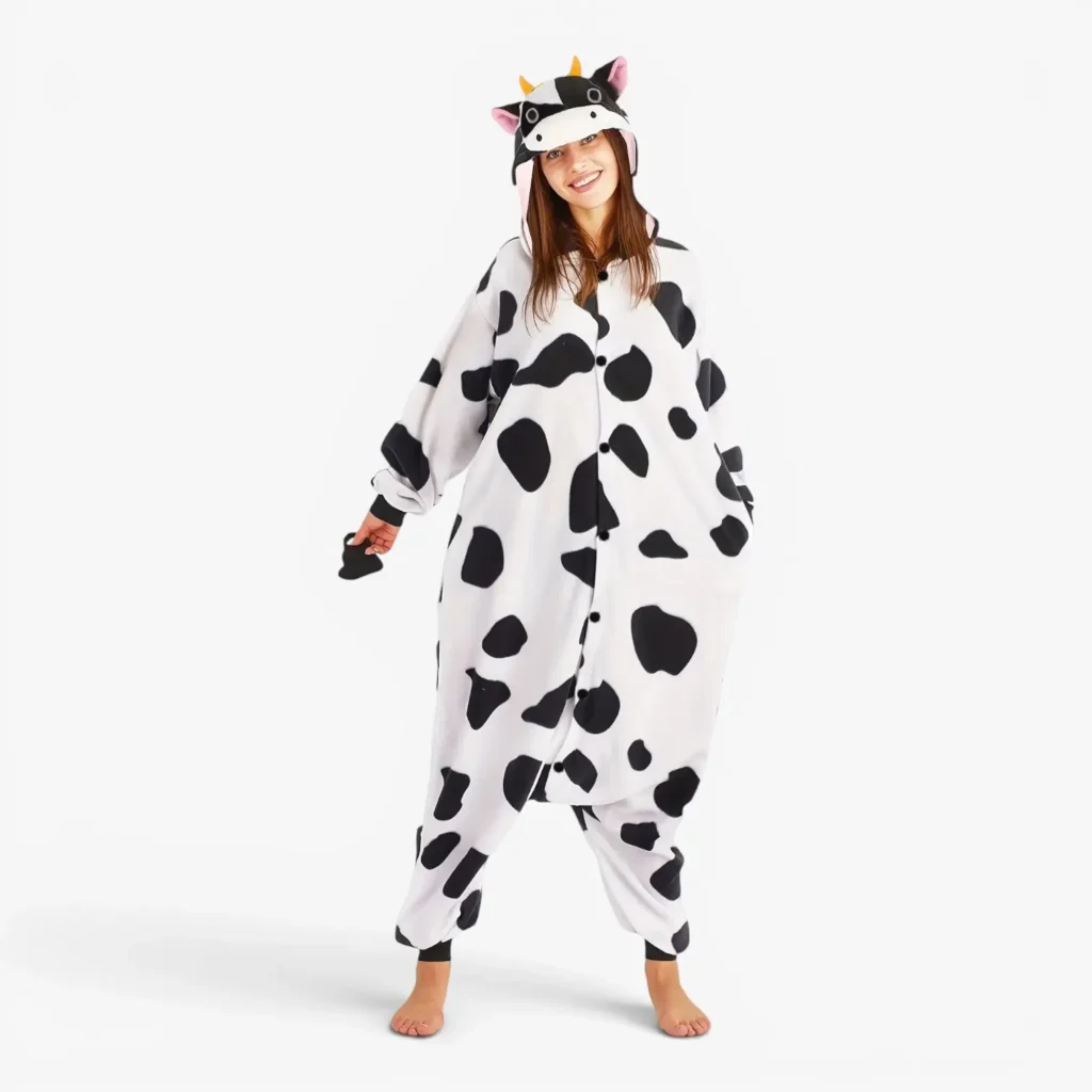cow pajama onesie