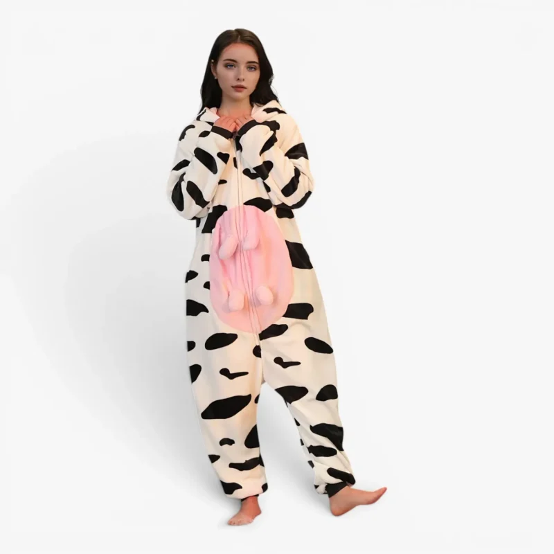 cow print onesie