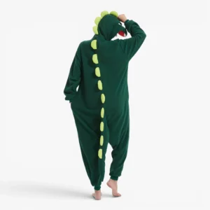 green dinosaur pajamas