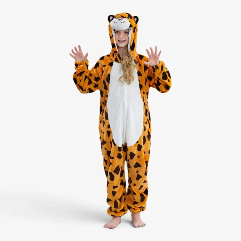 kids leopard pajamas