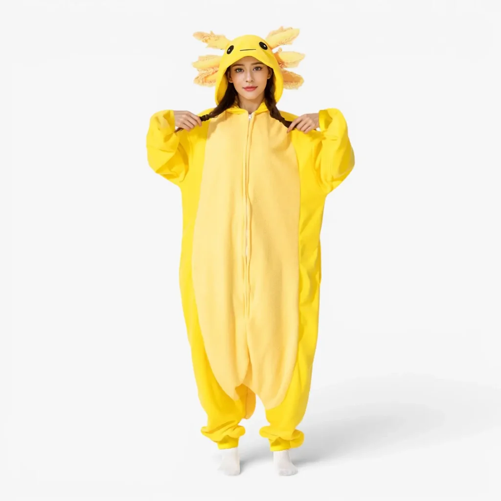 yellow Axolotl onesie