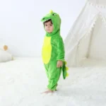 green dinosaur baby pajamas