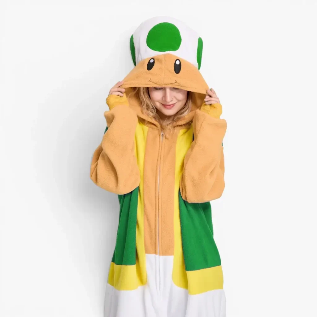 green mario mushroom onesie