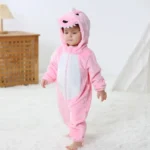 pink dinosaur baby onesie