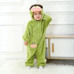 snuggle monster green onesie baby